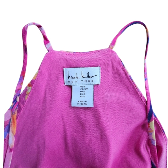 Nicole Miller Floral Charmeuse Slip Maxi Dress, Size S - Picture 8 of 8